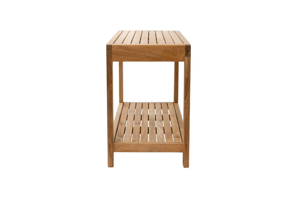 Teak Shower Stool and Spa Bench with Shelf J2826
