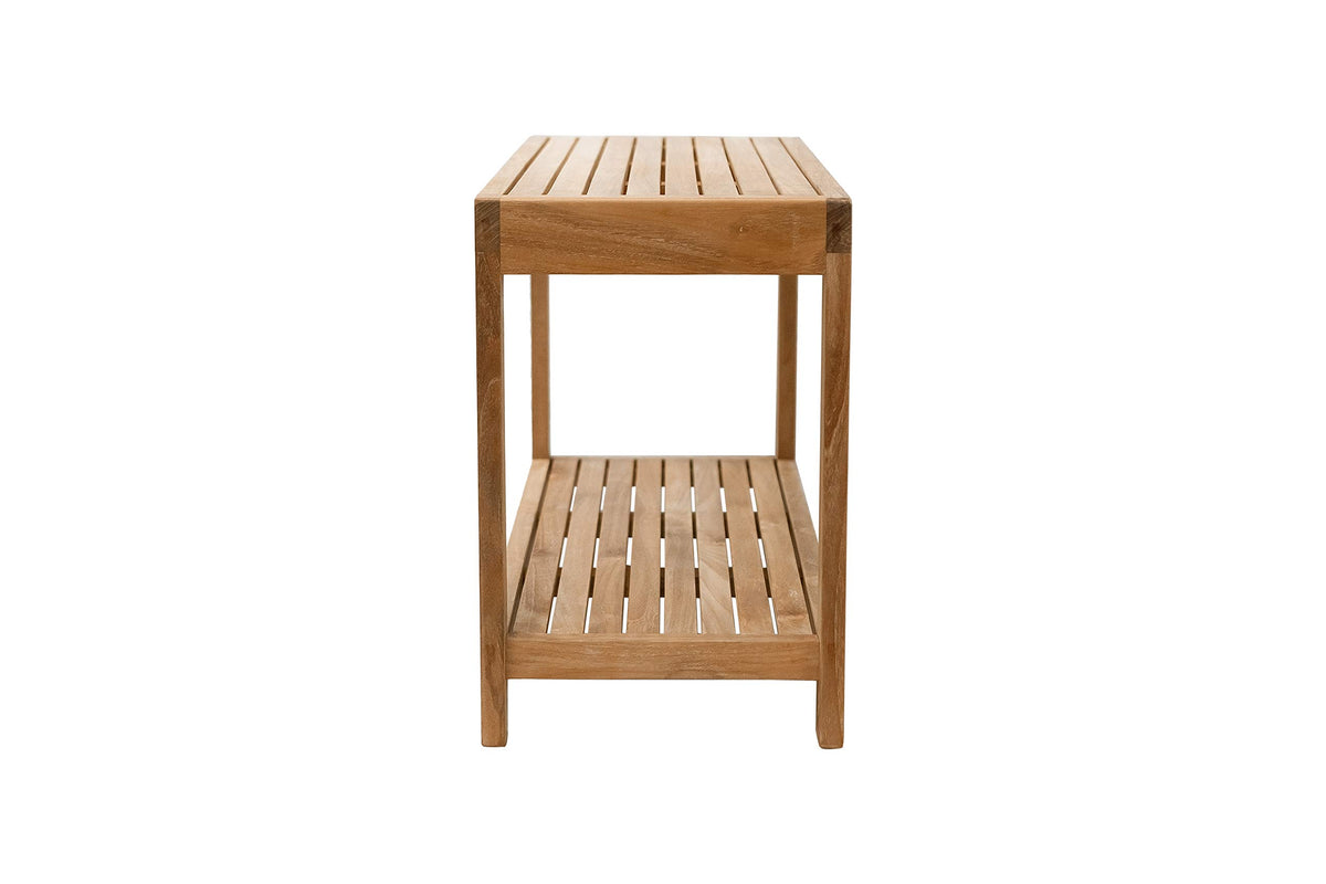 Teak Shower Stool and Spa Bench with Shelf J2826