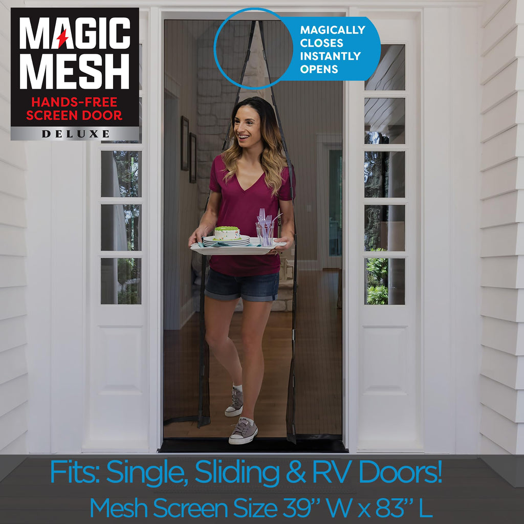 Black Magnetic Screen Door 39" x 83" A936