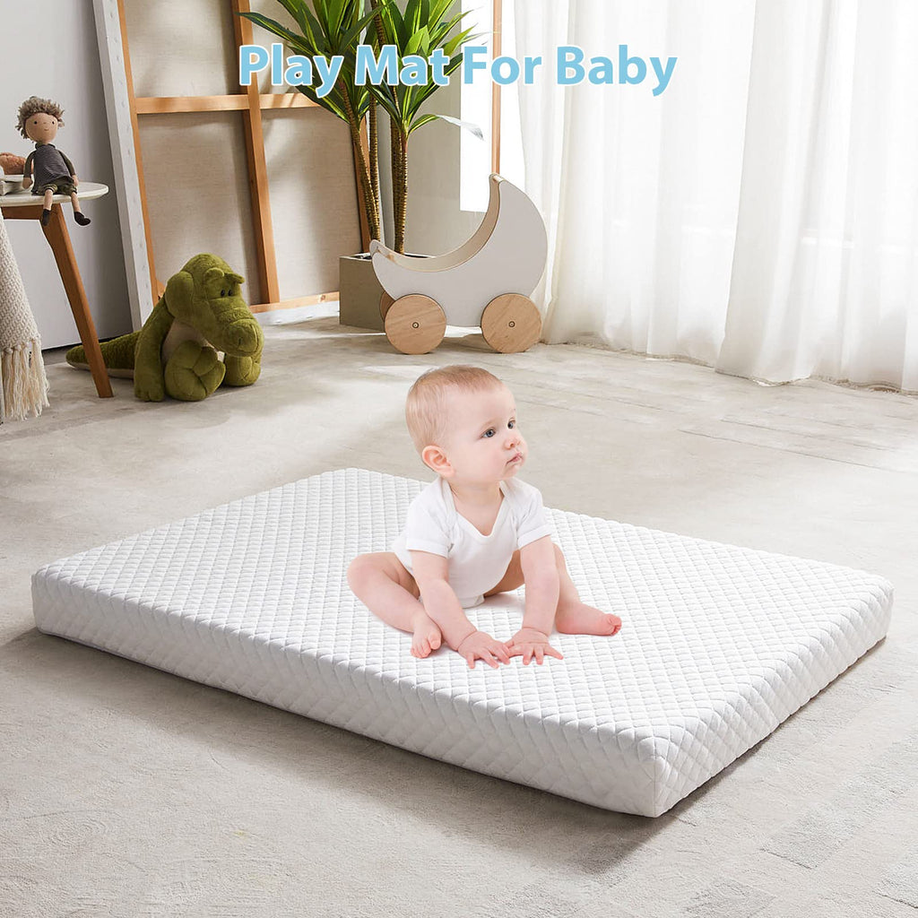 3" Waterproof Memory Foam Pack and Play Mattress White K114015