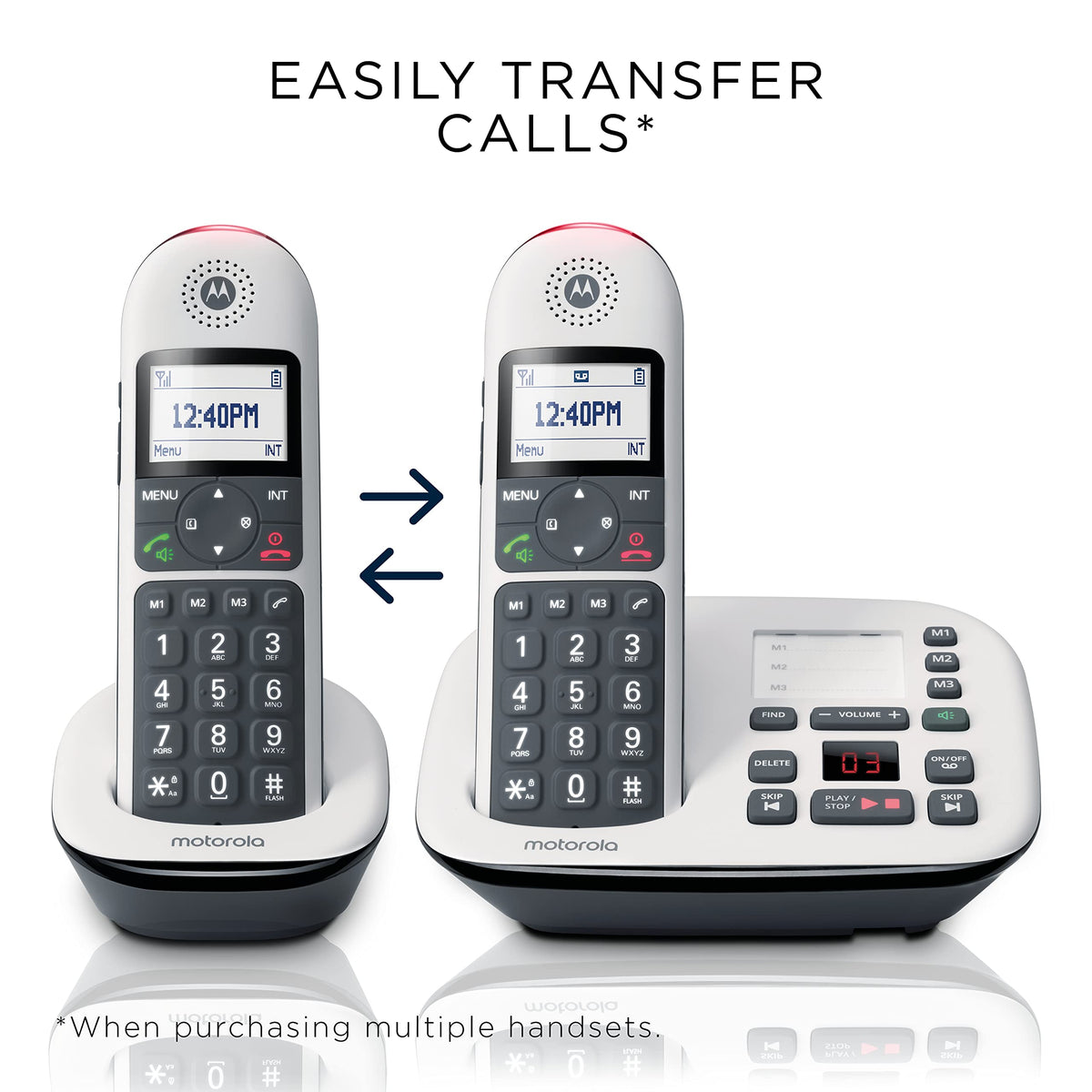 Digital Cordless Telephone with Answering Machine 4 Handsets DECT 6.0 C620