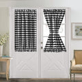 Black and White Buffalo Check Rod Pocket Curtain 25"x40" Z667585