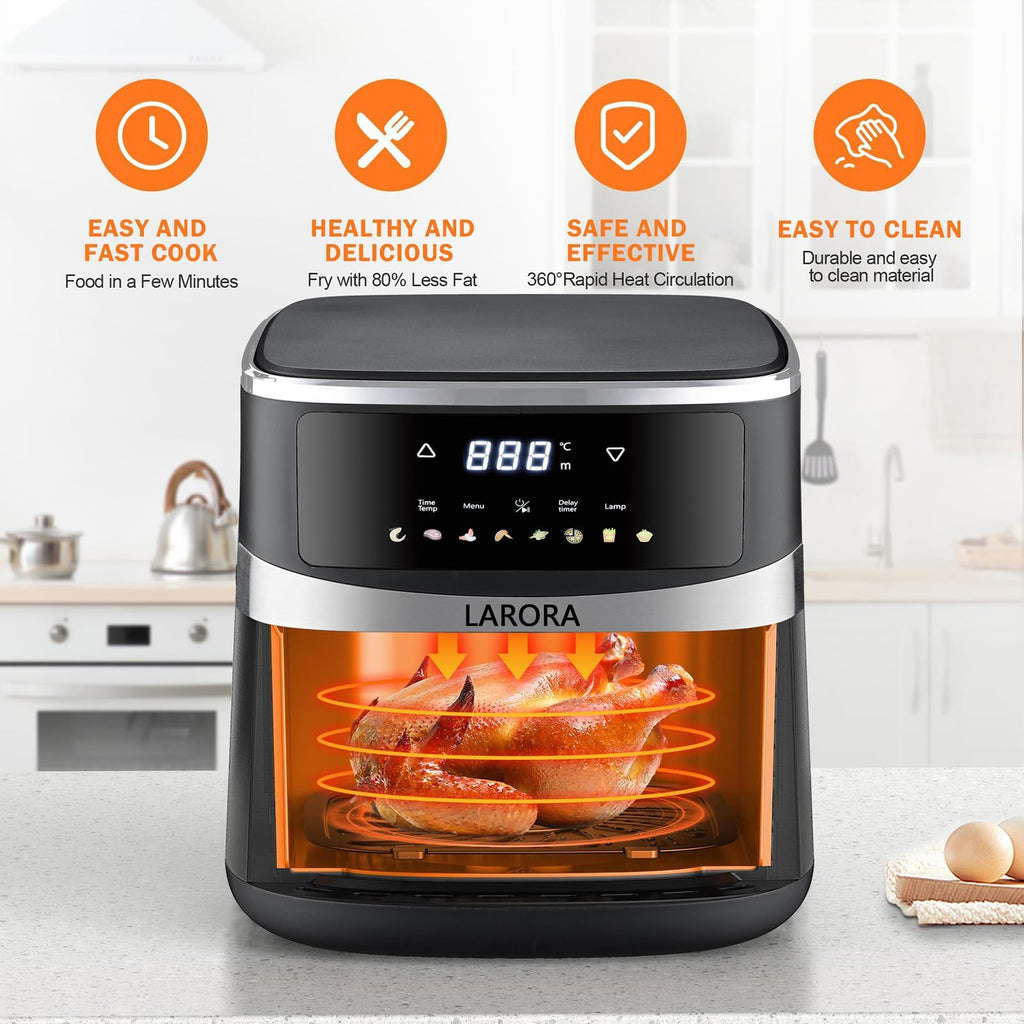 6 QT Family Size Air Fryer with Visible Cooking Window B954828