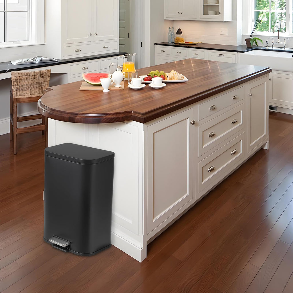 8 gal Stainless Steel Step Trash Can J78602
