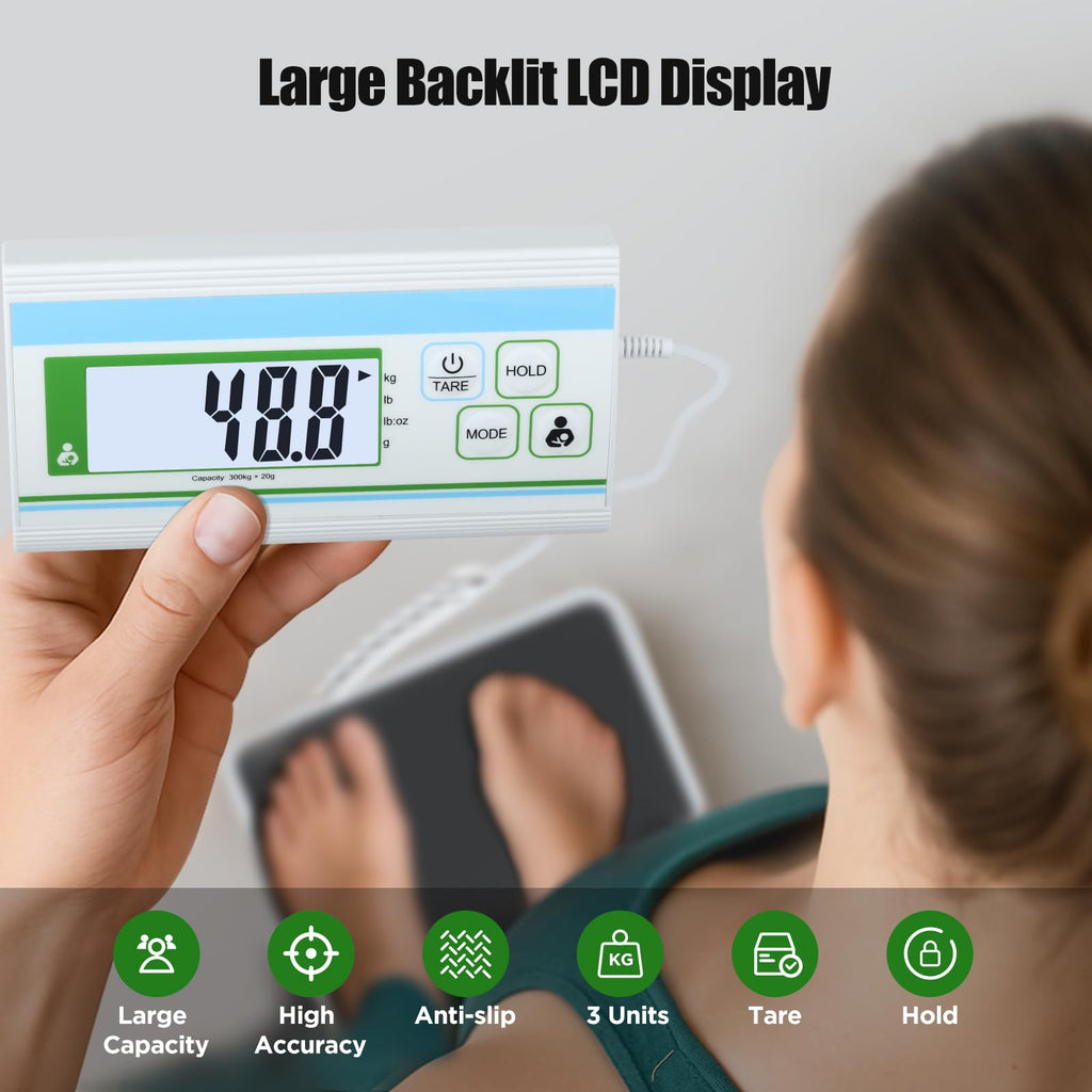 660 lb Digital Body Weight Scale with 13.4" x 11.8" Platform V8716