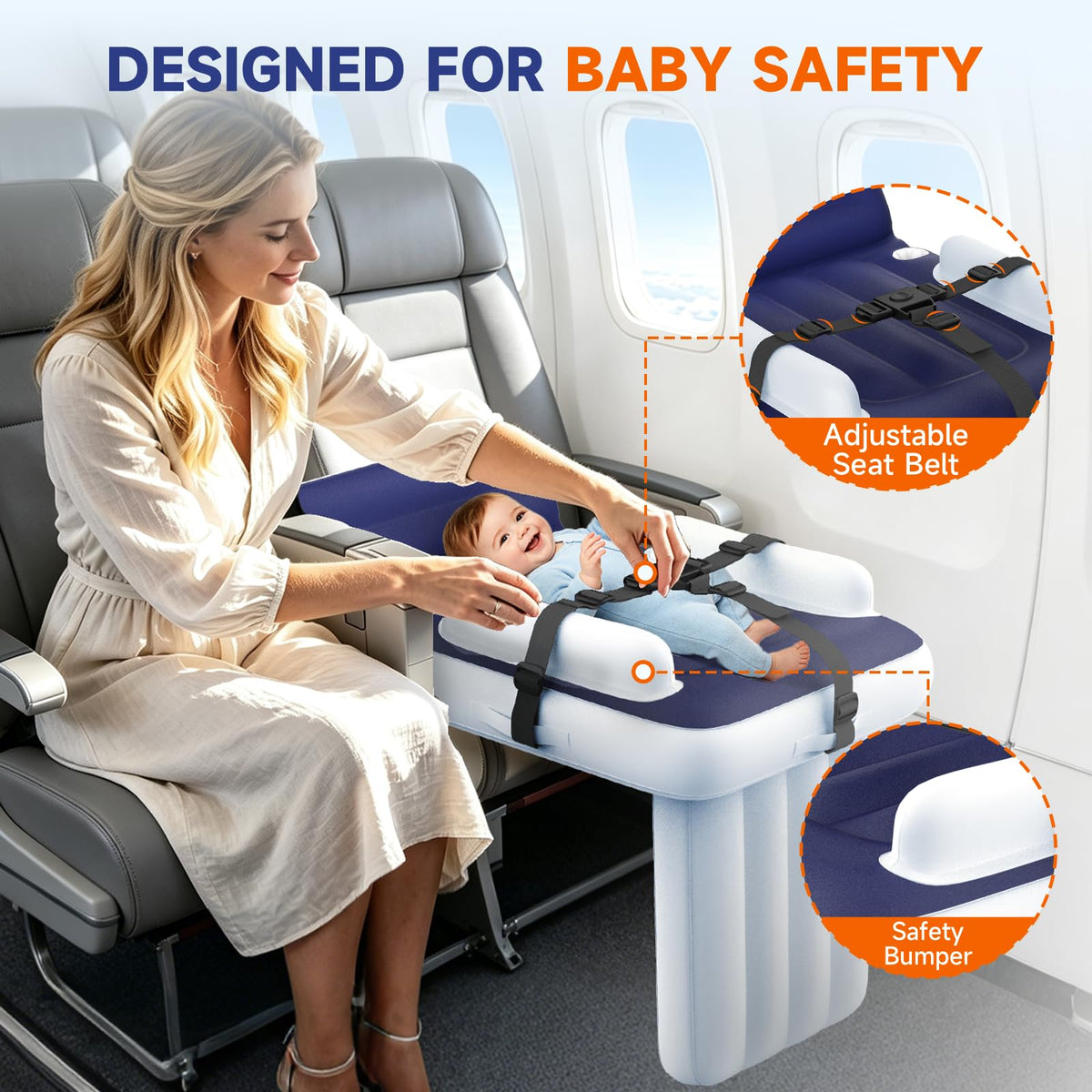 Inflatable Toddler Airplane Bed Q40105