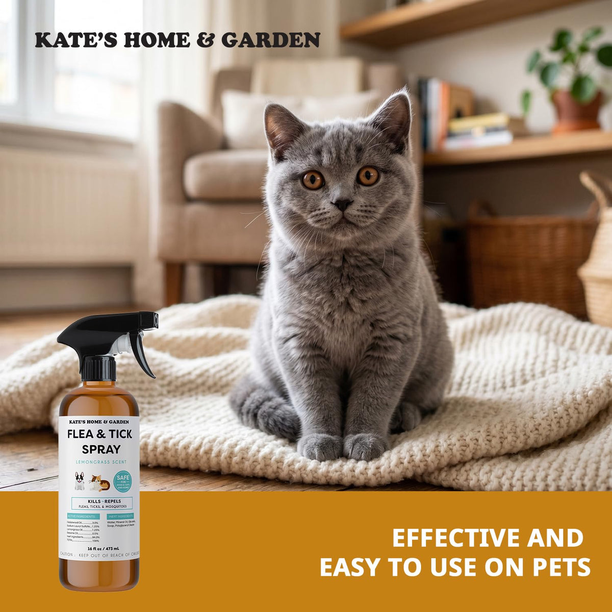 Flea and Tick Spray for Dogs & Cats 16oz L469952