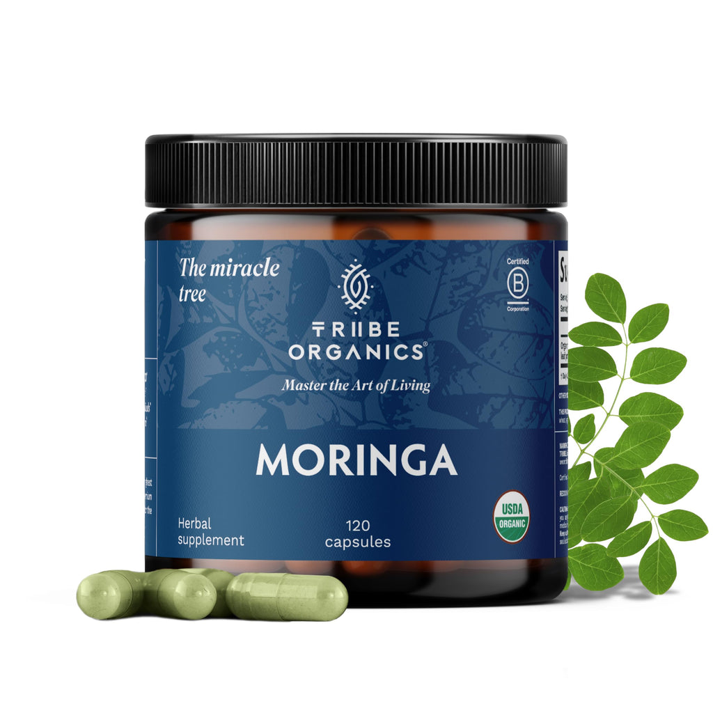 Organic Moringa Oleifera Powder 120 Vegan Capsules D5437