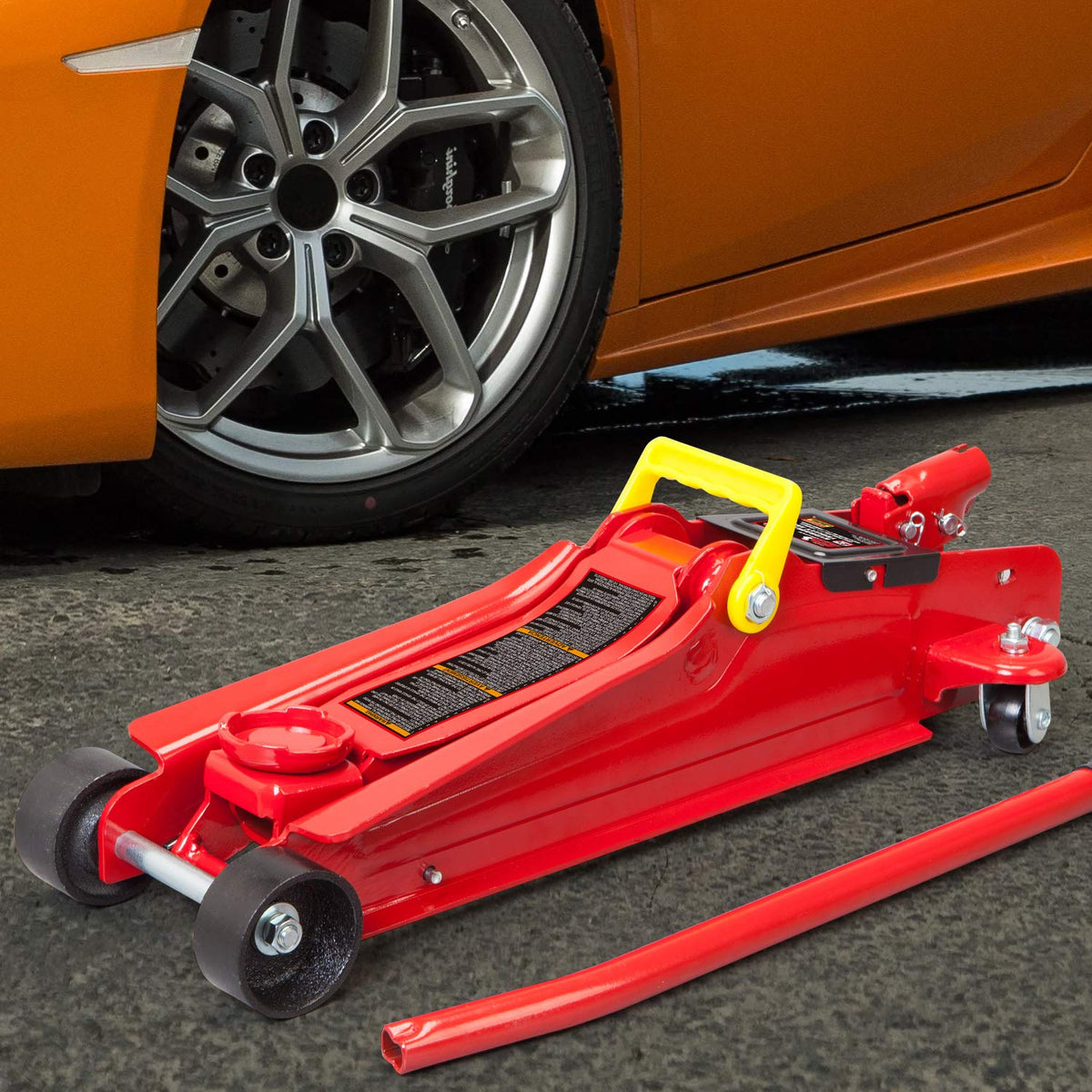 2.5 Ton Low Profile Hydraulic Trolley Floor Jack, Red K547744