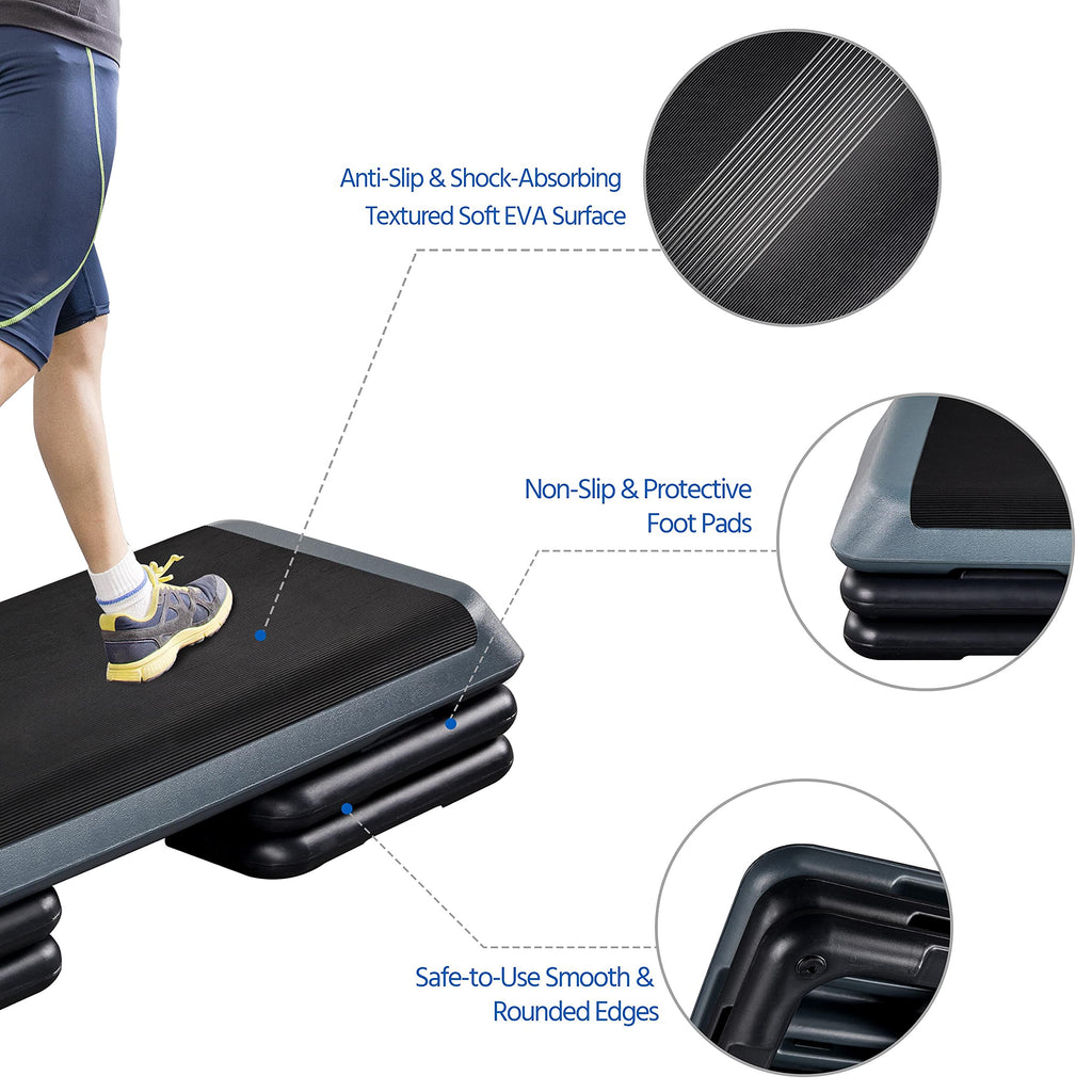 43in 3-Level Adjustable Aerobic Step Platform B77723