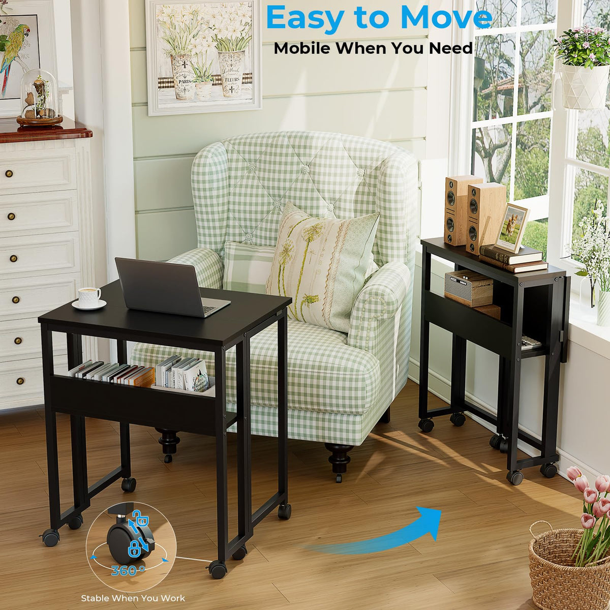 Folding Desk with Wheels Q813063