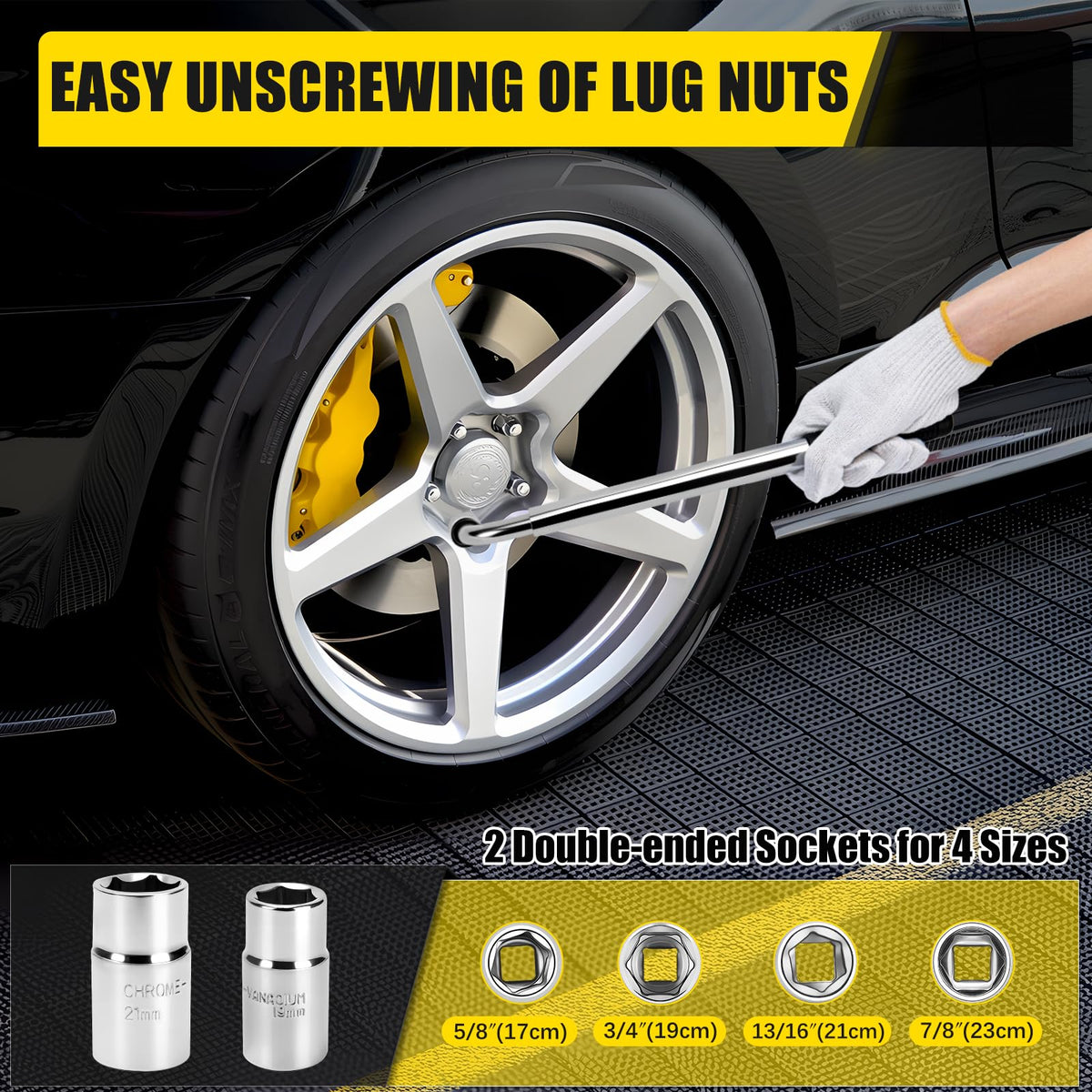 3 Ton Portable Scissor Car Jack with Wheel Wrench N543