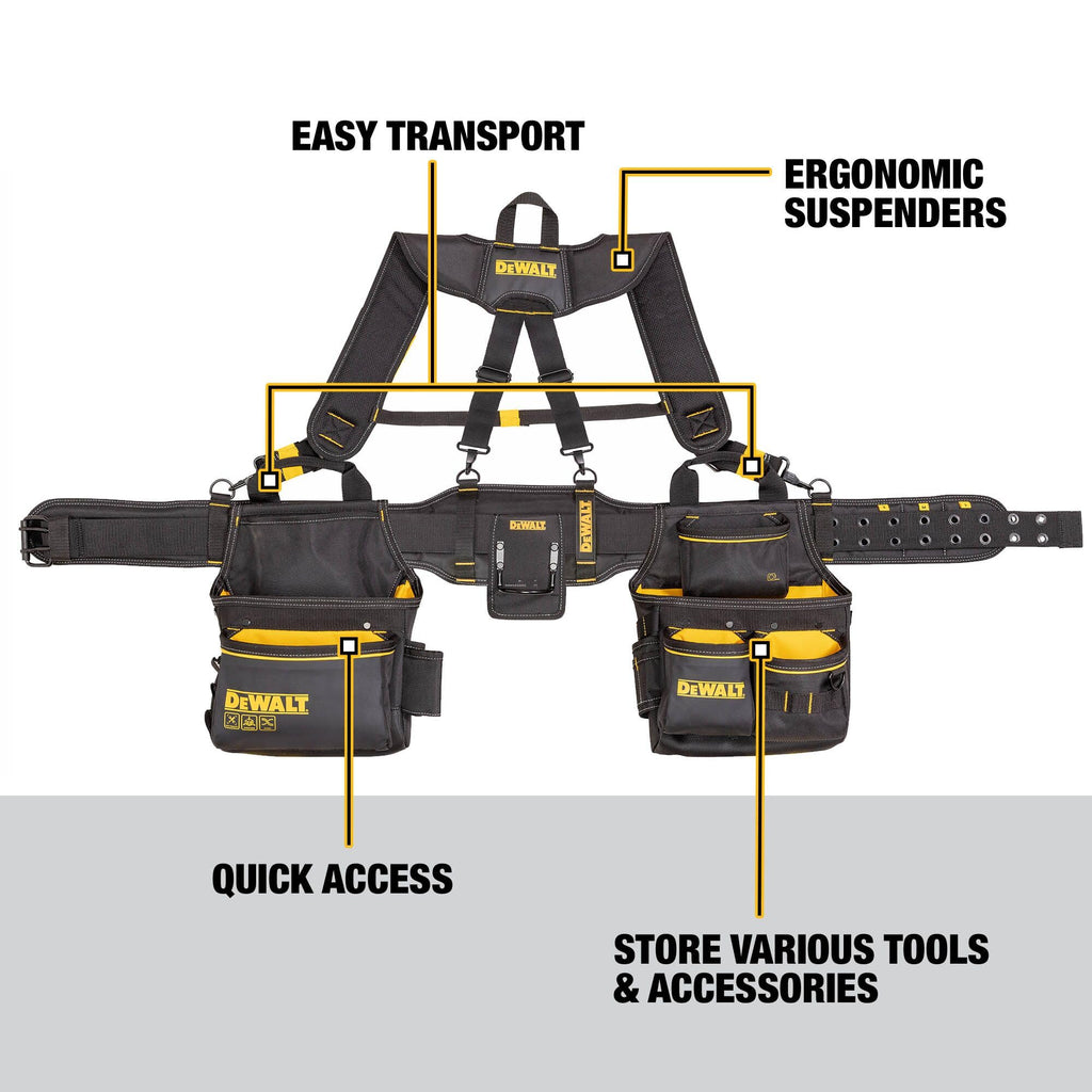 Heavy Duty Tool Belt Organizer with Suspenders and 25 Pockets G7396
