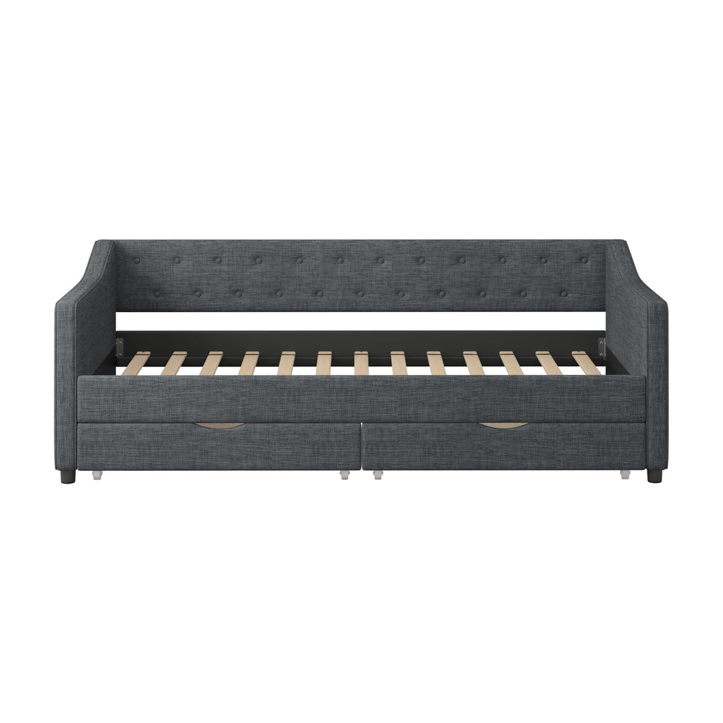 Upholstered Twin Size Daybed with Drawers I933