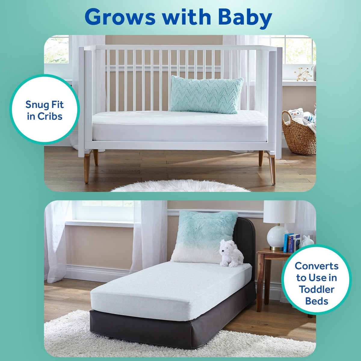 Breathable 2 Stage Hybrid Memory Foam Crib Mattress S99829