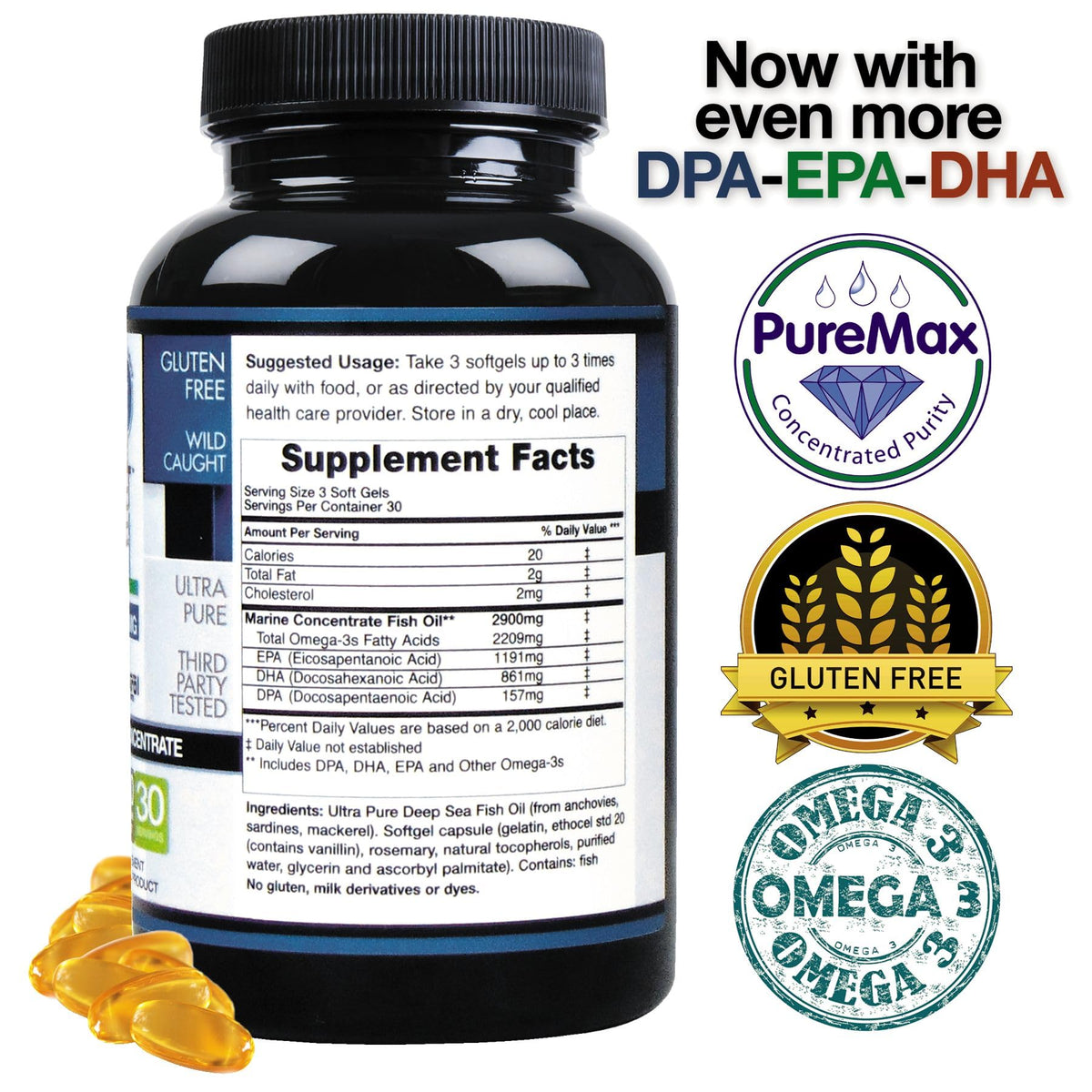Wild Caught Omega 3 Fish Oil 2,900 MG A75673