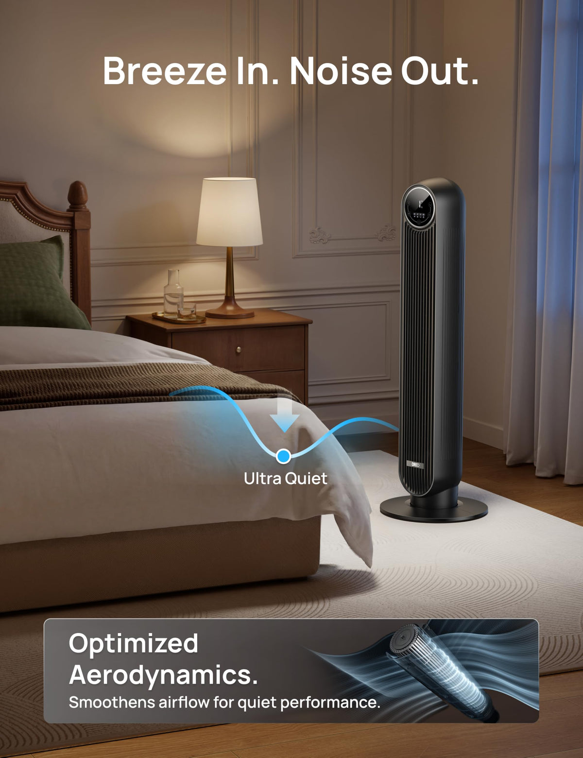 Ultra Quiet Tower Fan, 8 Speeds K598874