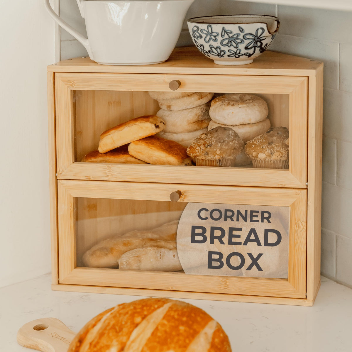 Bamboo Wooden Bread Box N418536