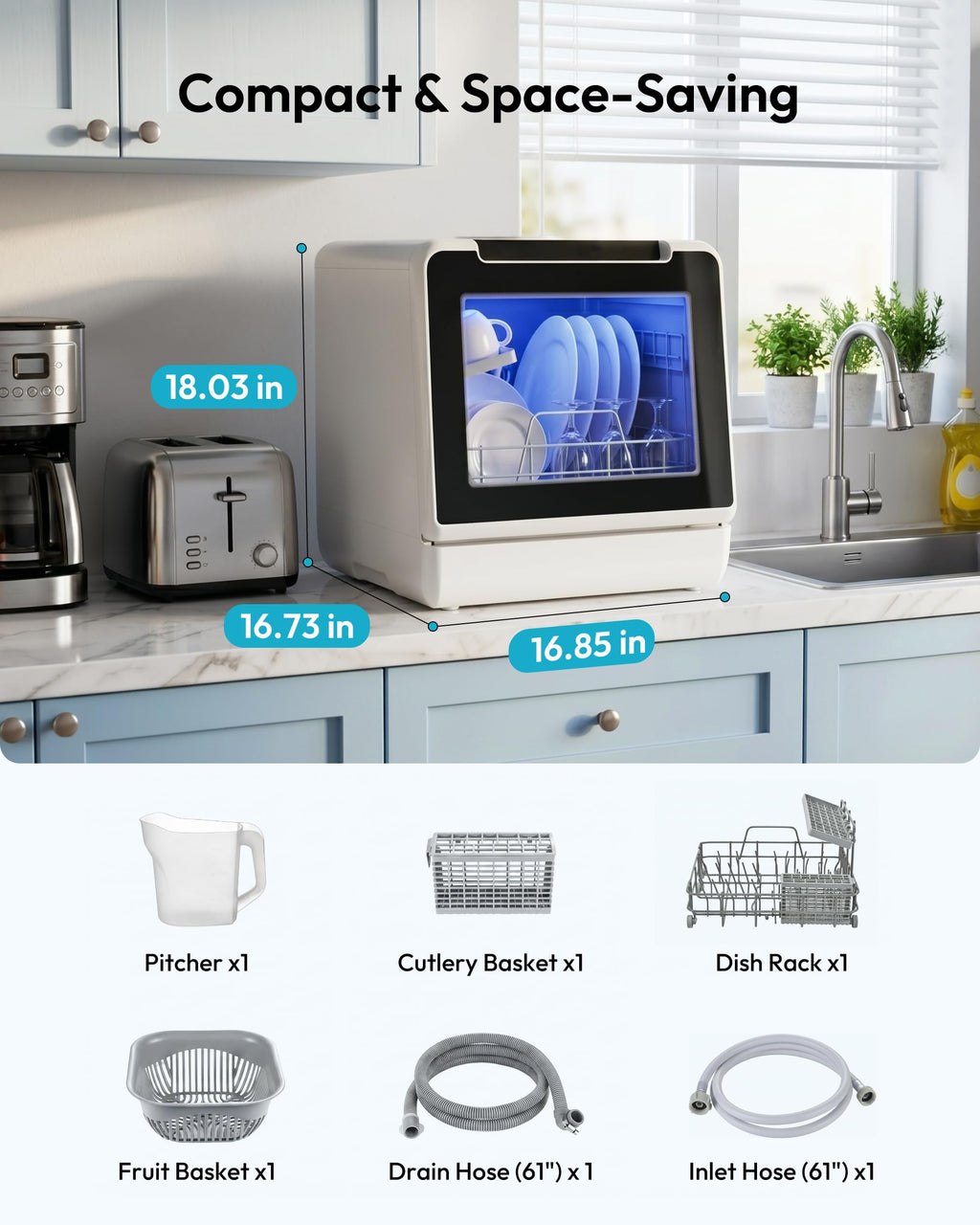 Countertop Dishwasher Portable with 5L Tank C895132