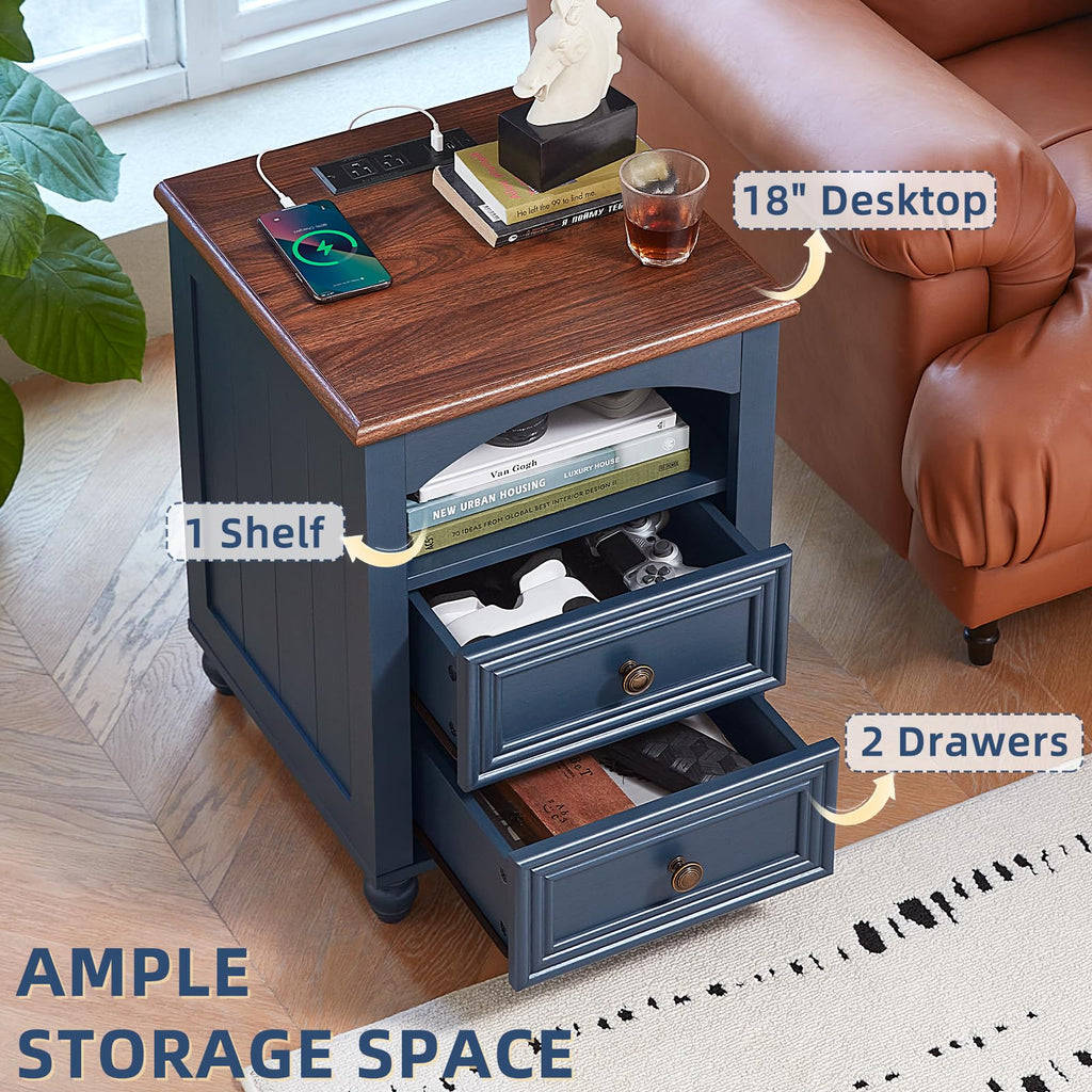18" Nightstand with Charger Station R849