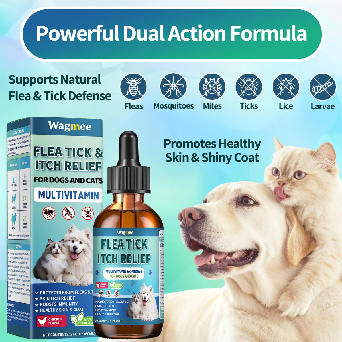Oral Flea and Tick Prevention Drops 2 fl oz Y6943