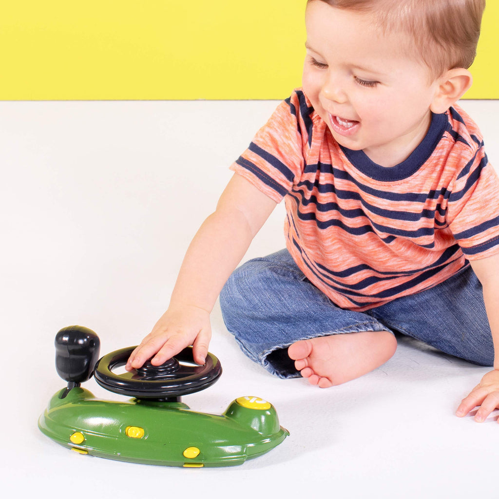 Green Baby Activity Center & Push Walker with Steering Wheel Toy W640