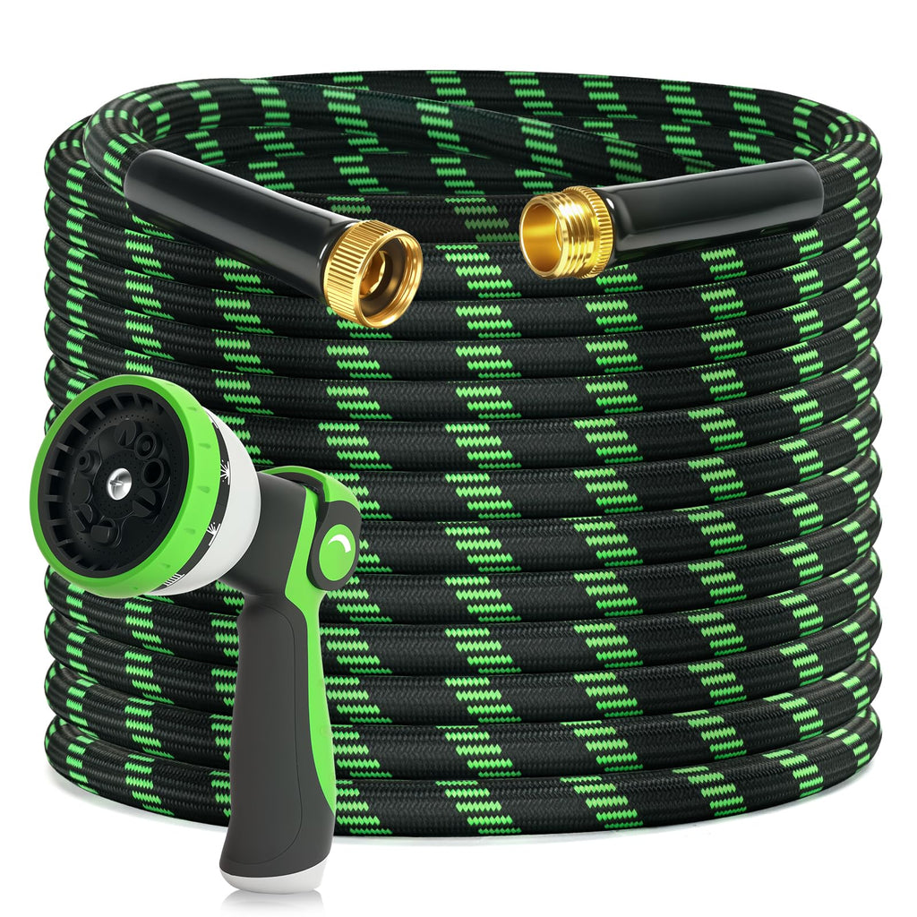 100ft Flexible Non-Expandable Garden Hose with 3/4" Brass Fittings P789498