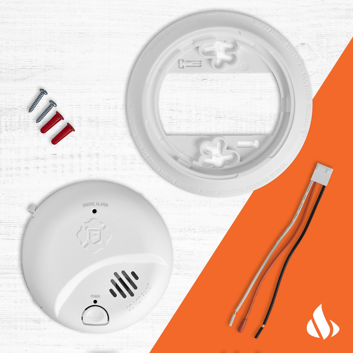 Hardwire Smoke Alarm with 10-Year Battery Backup P87392