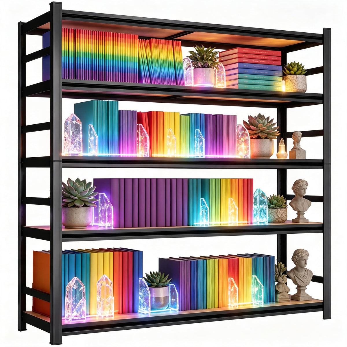 5 Tier Adjustable Wooden Bookshelf H70911