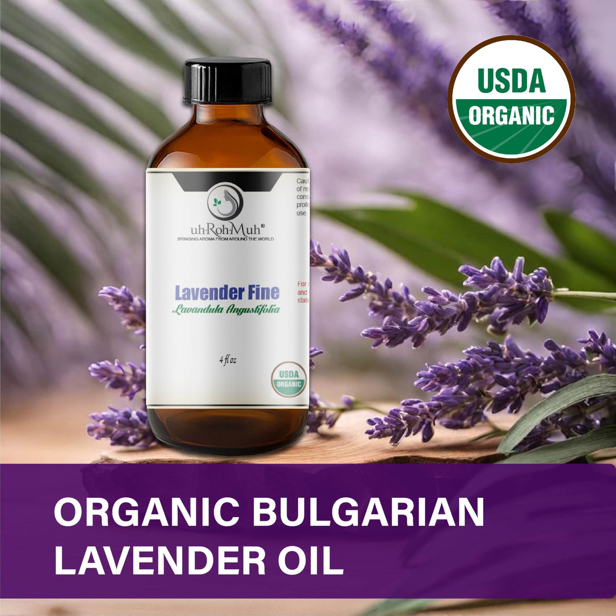 Lavender Organic Essential Oil 4 Fl Oz B152294