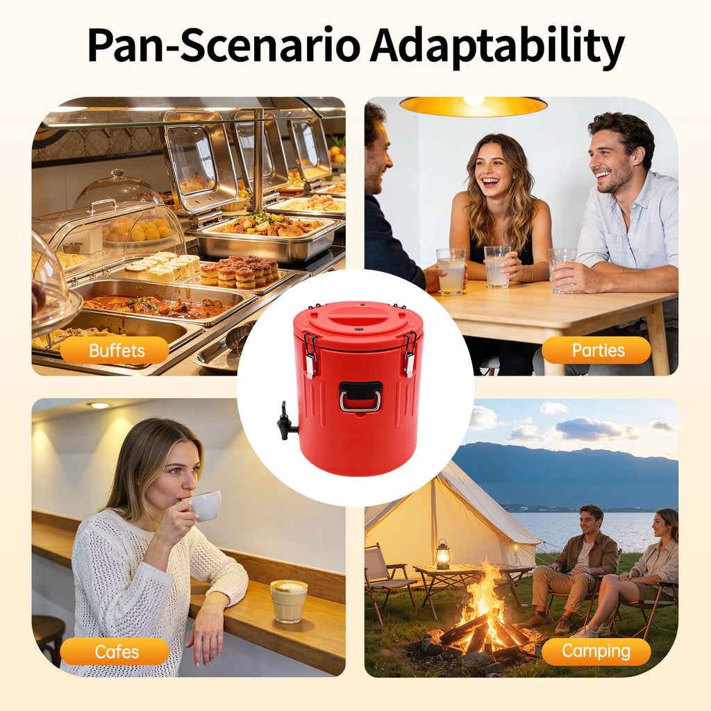 40L Stainless Steel Insulated Drink Dispenser with Faucet I283836