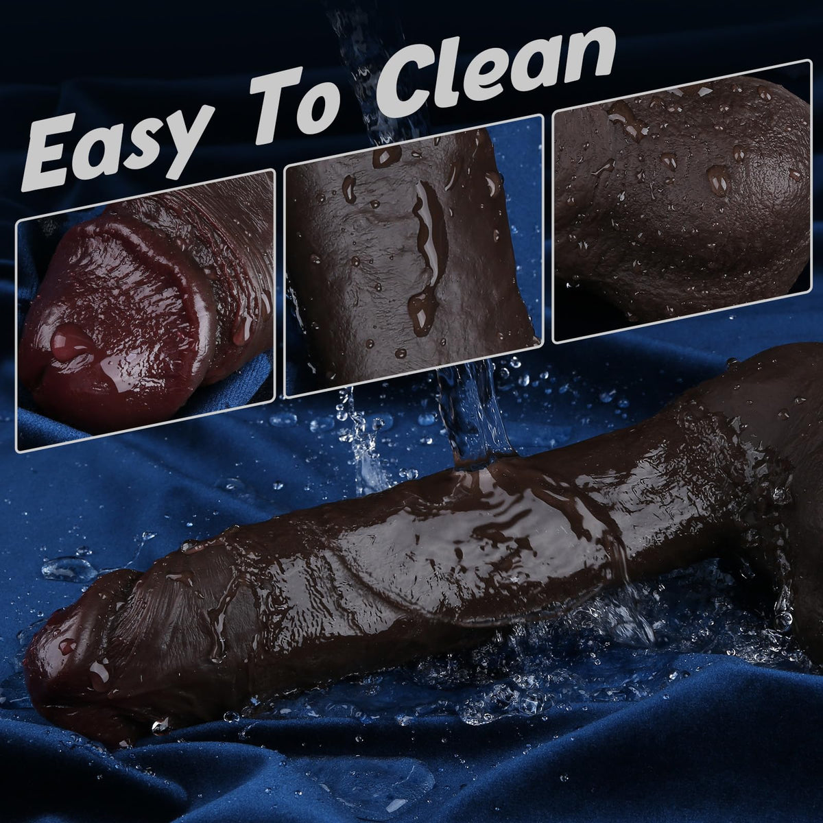 10 Inch Realistic Big Black Dildo I84144