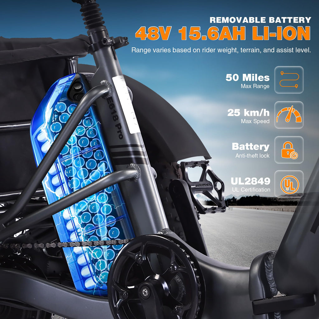 20" Fat Tire Foldable Electric Tricycle Z795