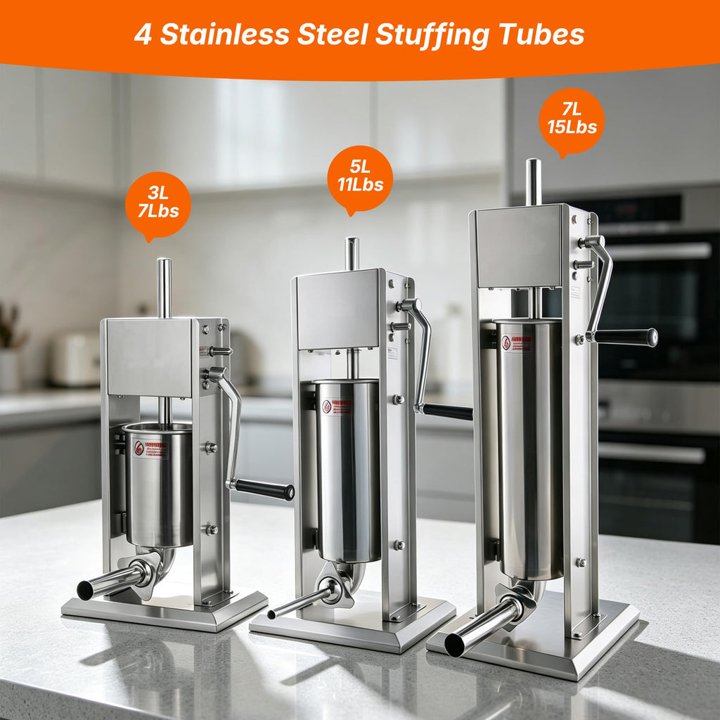 Stainless Steel Vertical Sausage Stuffer 11Lb/5L L710379