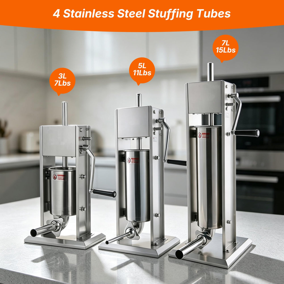 Stainless Steel Vertical Sausage Stuffer 11Lb/5L L710379