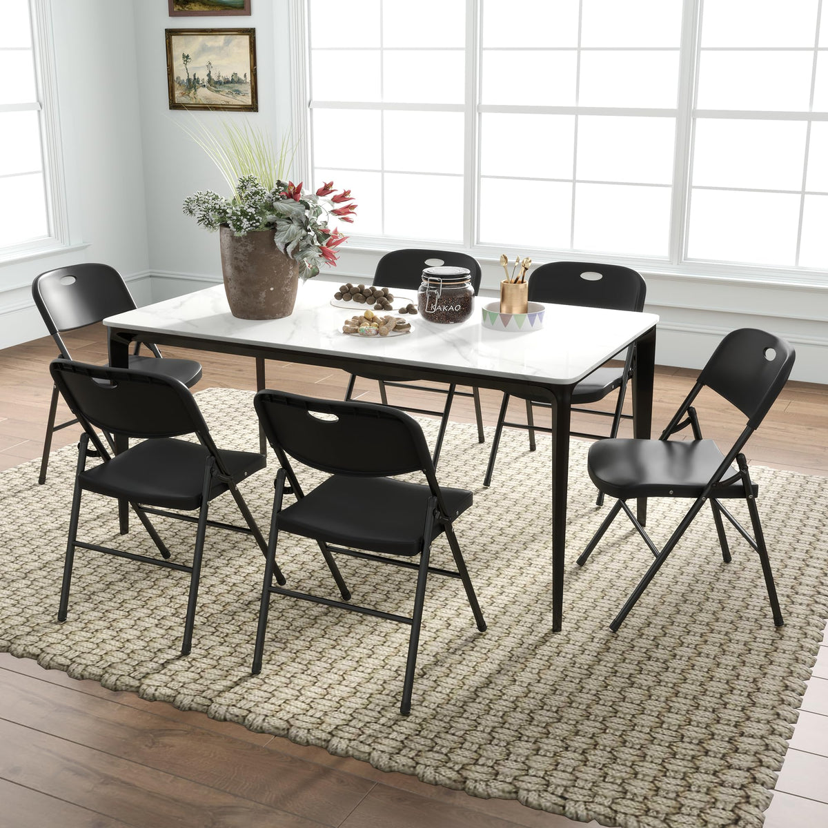 10 Pack Black Heavy Duty Folding Chair X940
