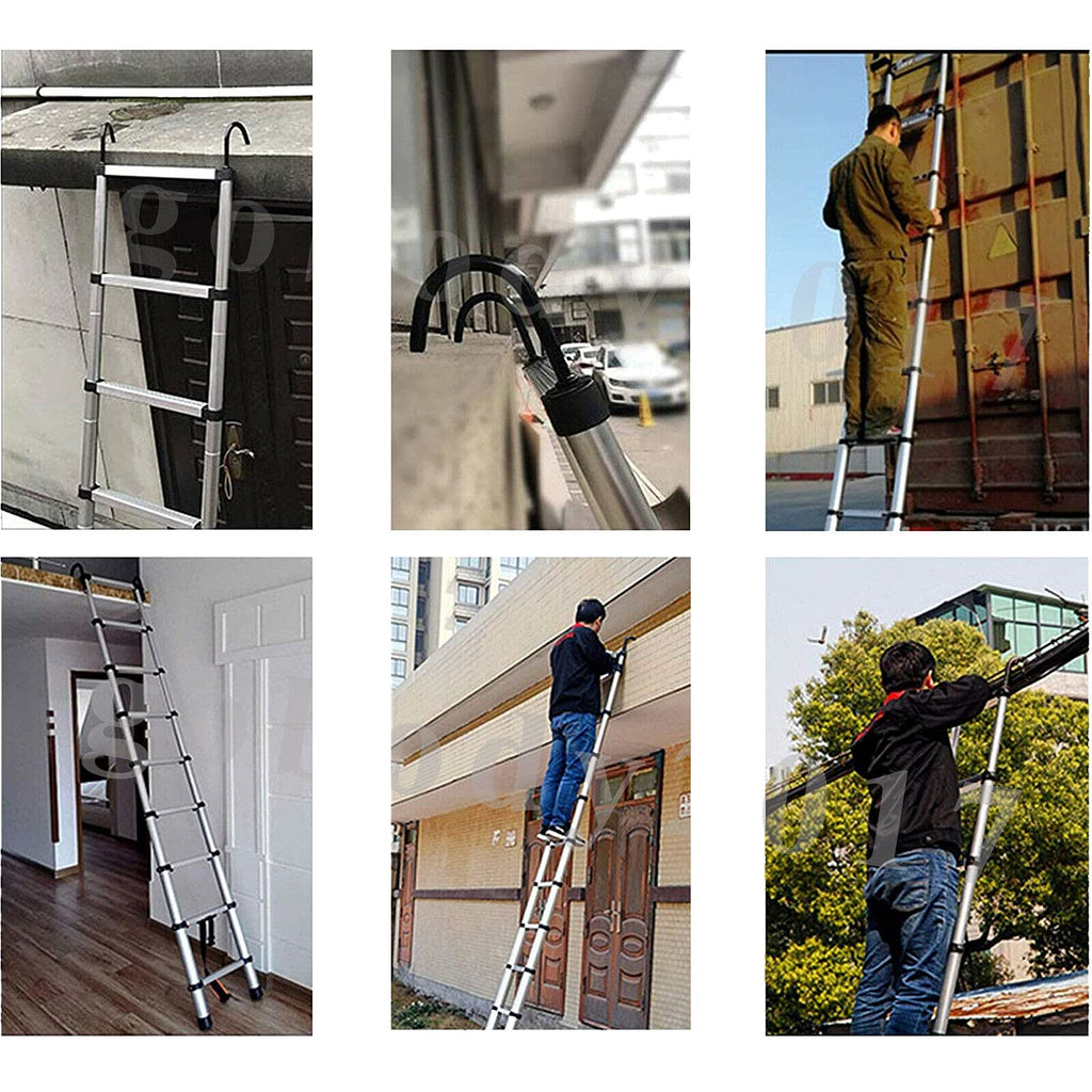 Telescoping Aluminum Ladder 330 Lb Capacity Y35749