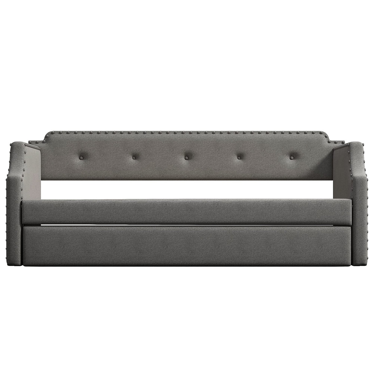 Twin Tufted Upholstered Daybed with Trundle S791