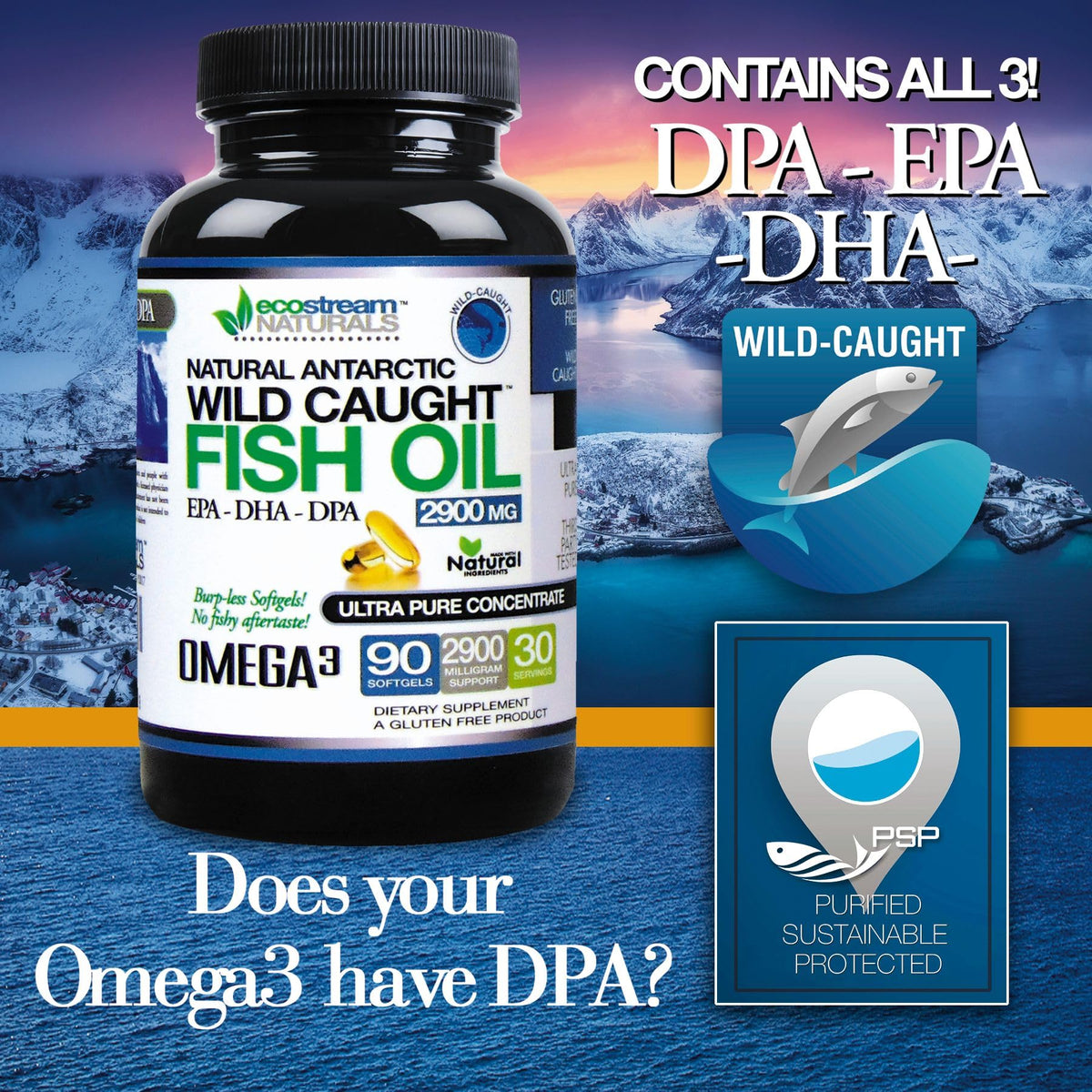 Wild Caught Omega 3 Fish Oil 2,900 MG A75673