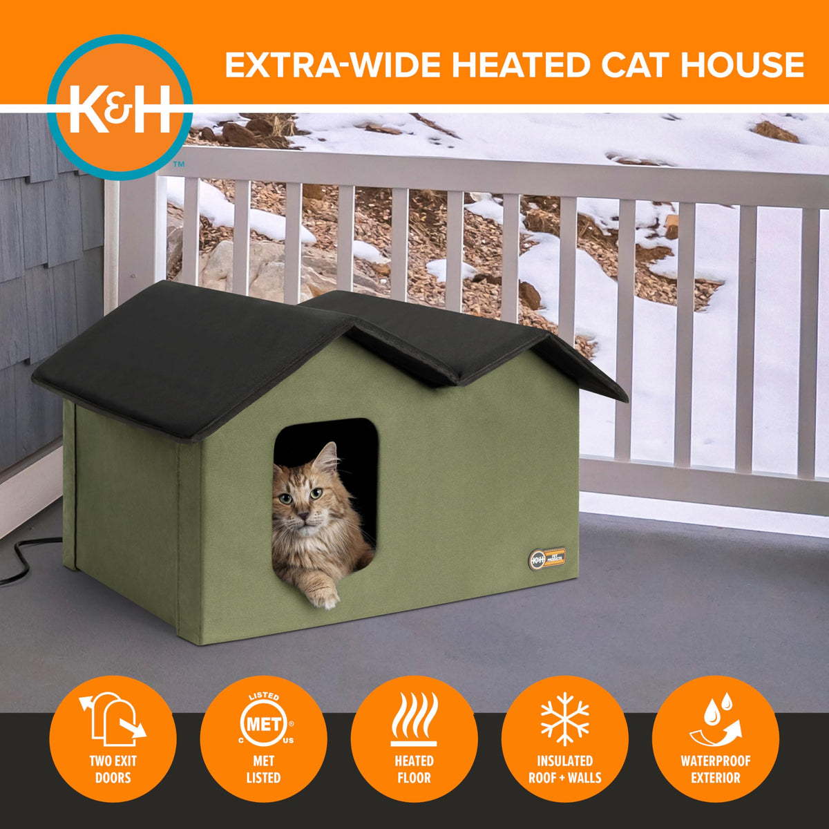 Heated Outdoor Cat House N46786