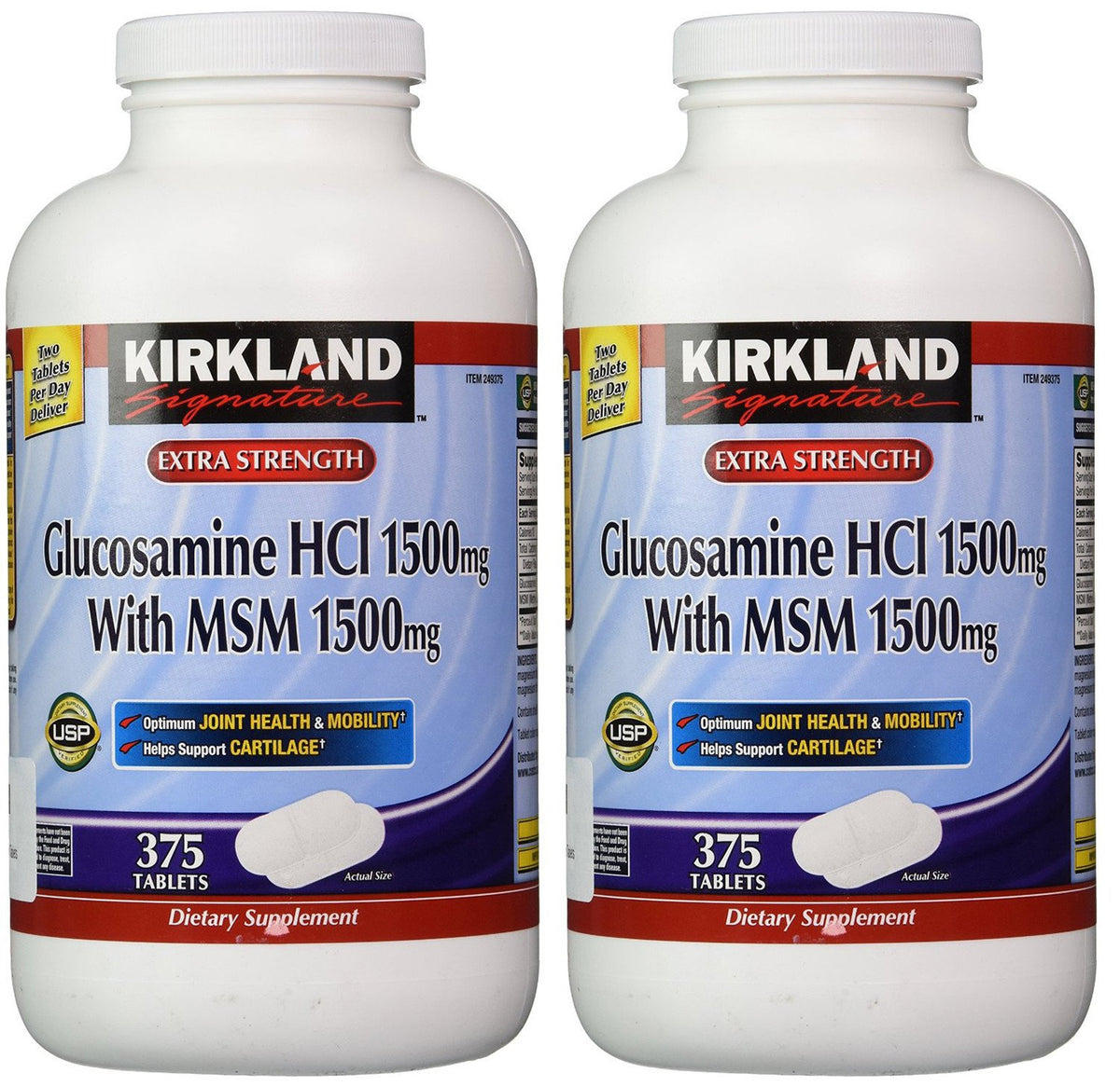 Glucosamine with MSM 375 Tablets 2 Pack T48511