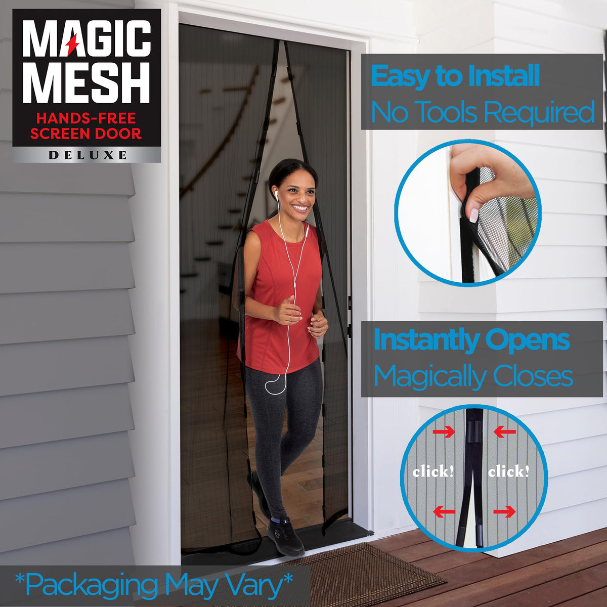 Black Magnetic Screen Door 39" x 83" A936