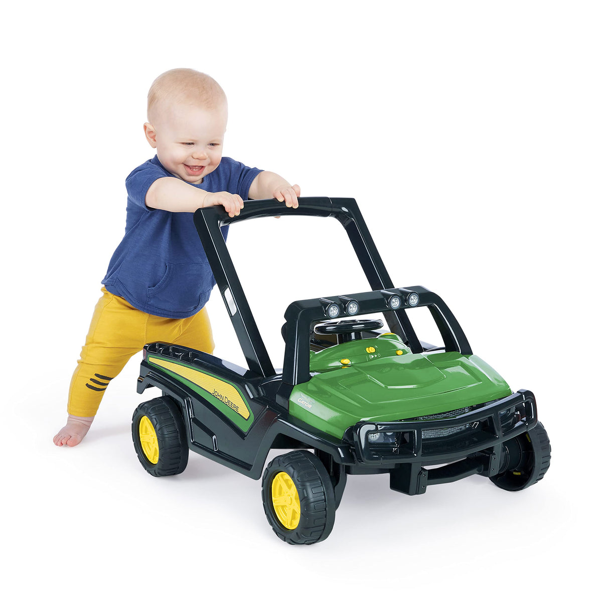 Green Baby Activity Center & Push Walker with Steering Wheel Toy W640