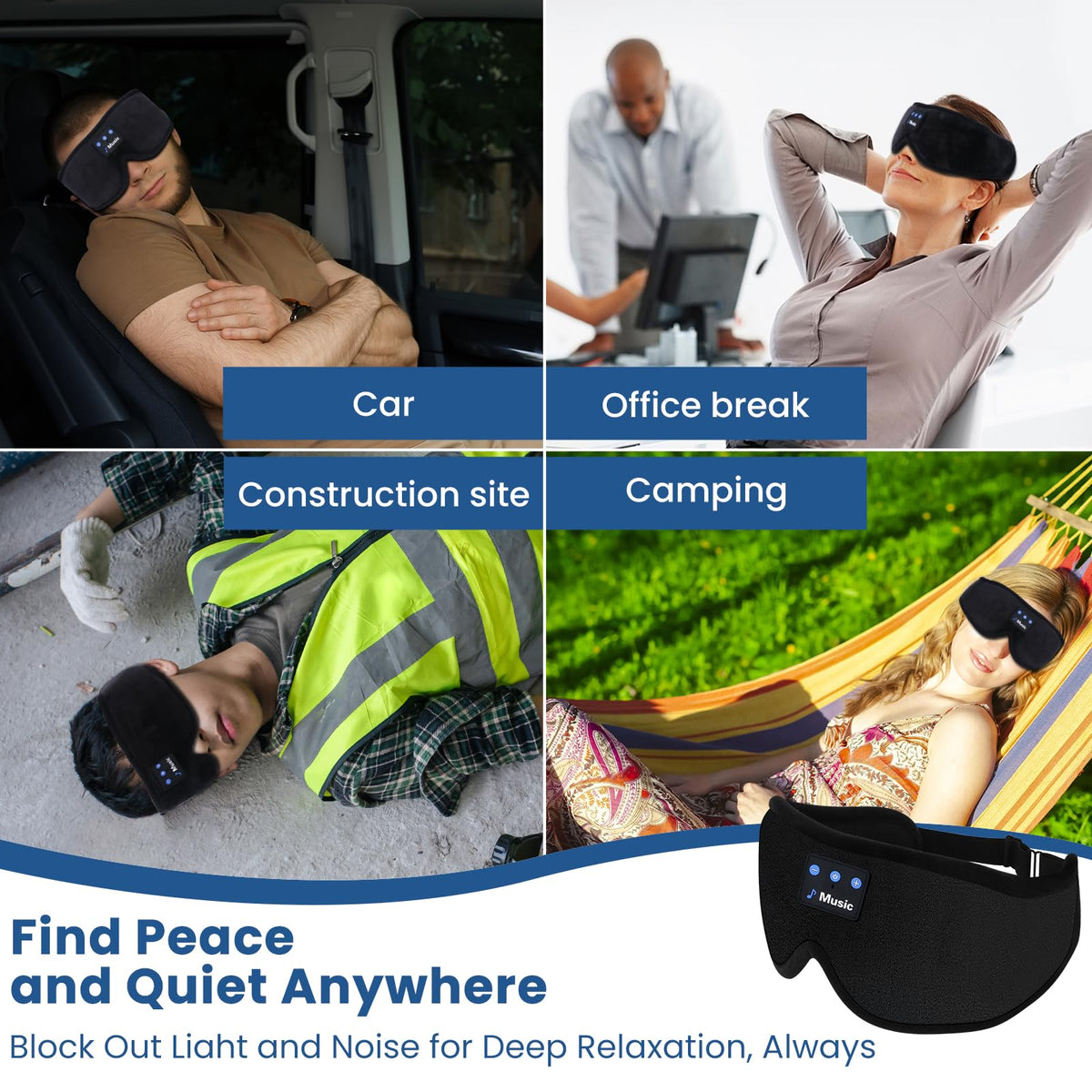 Sleep Mask with Bluetooth Headphones S546