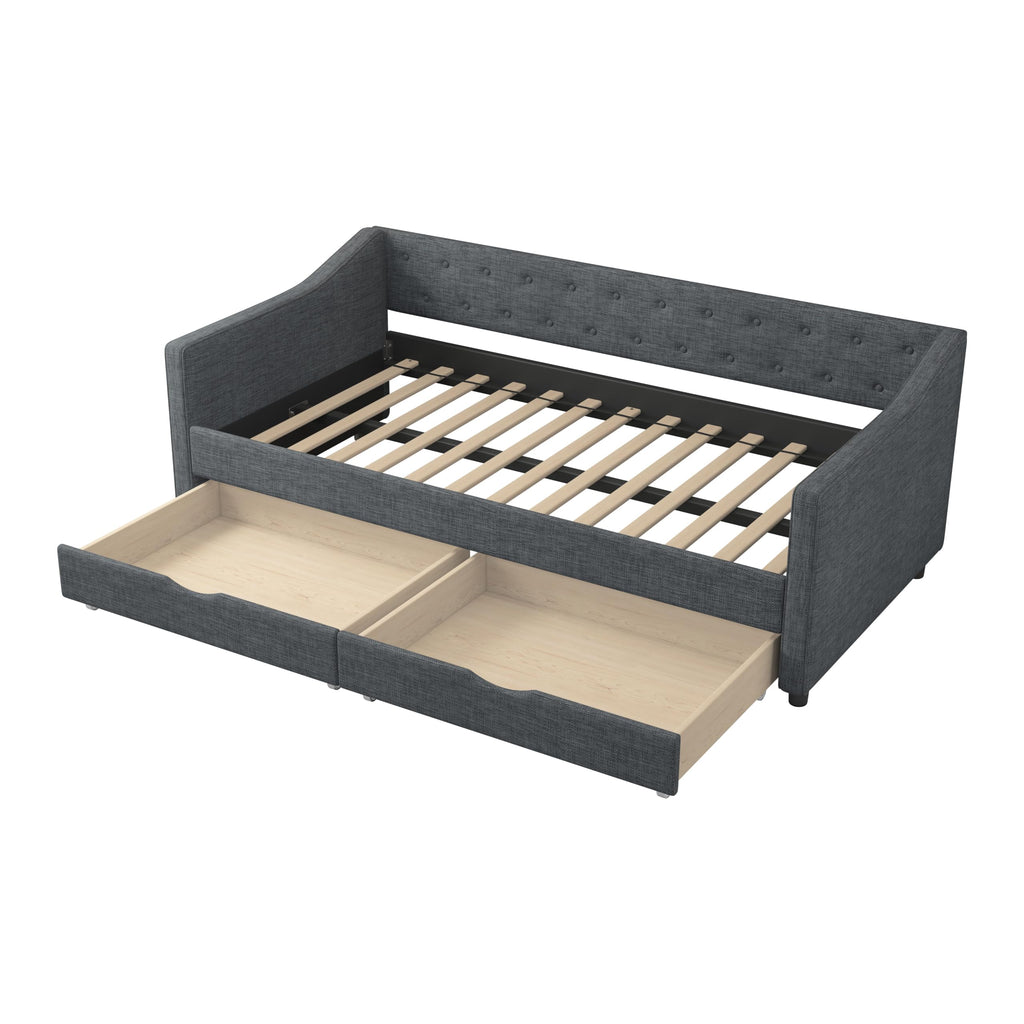 Upholstered Twin Size Daybed with Drawers I933