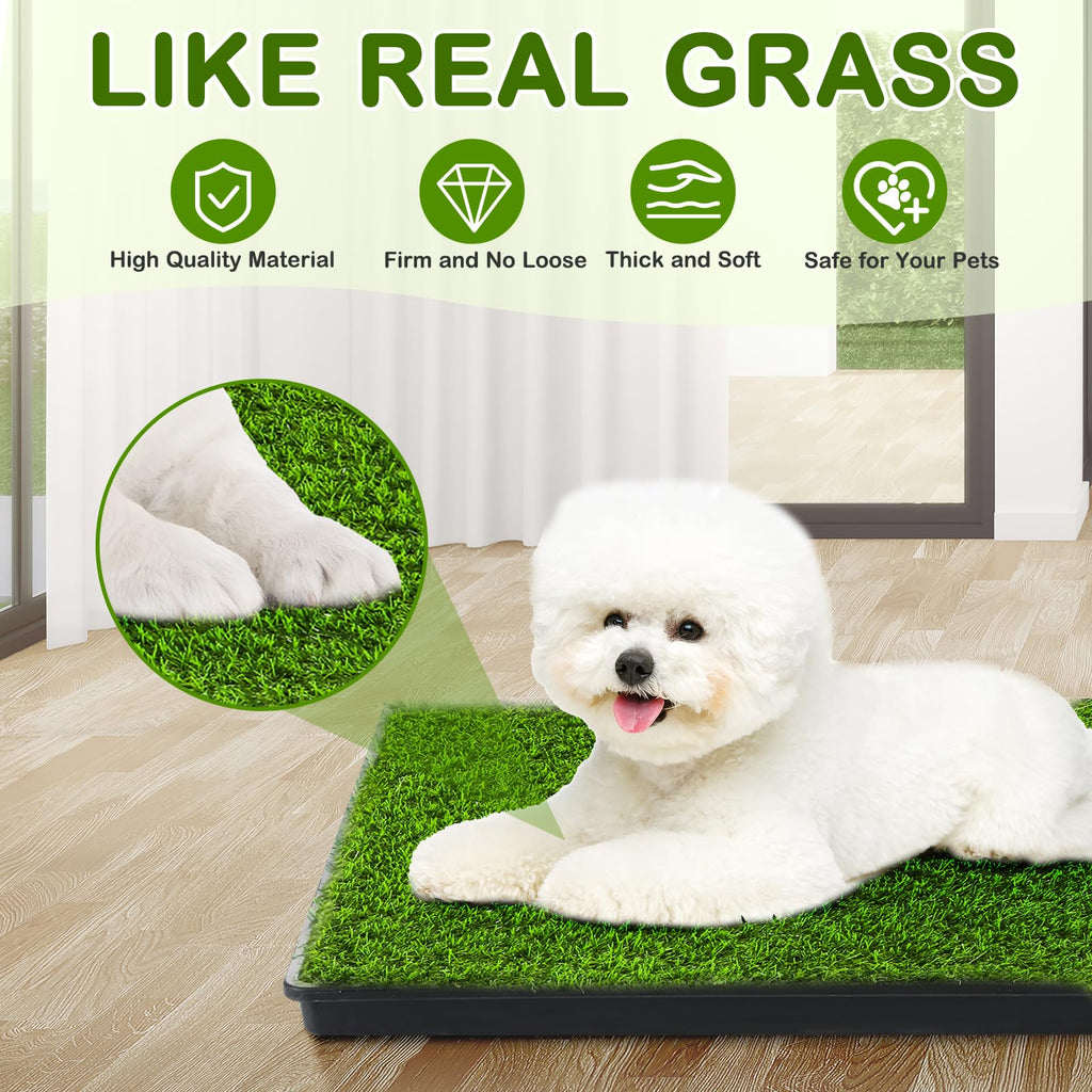 23''X17'' Artificial Turf Dog Grass Pad with Tray J151