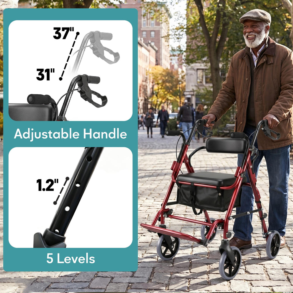 2-in-1 Rollator Walker with Seat U1709