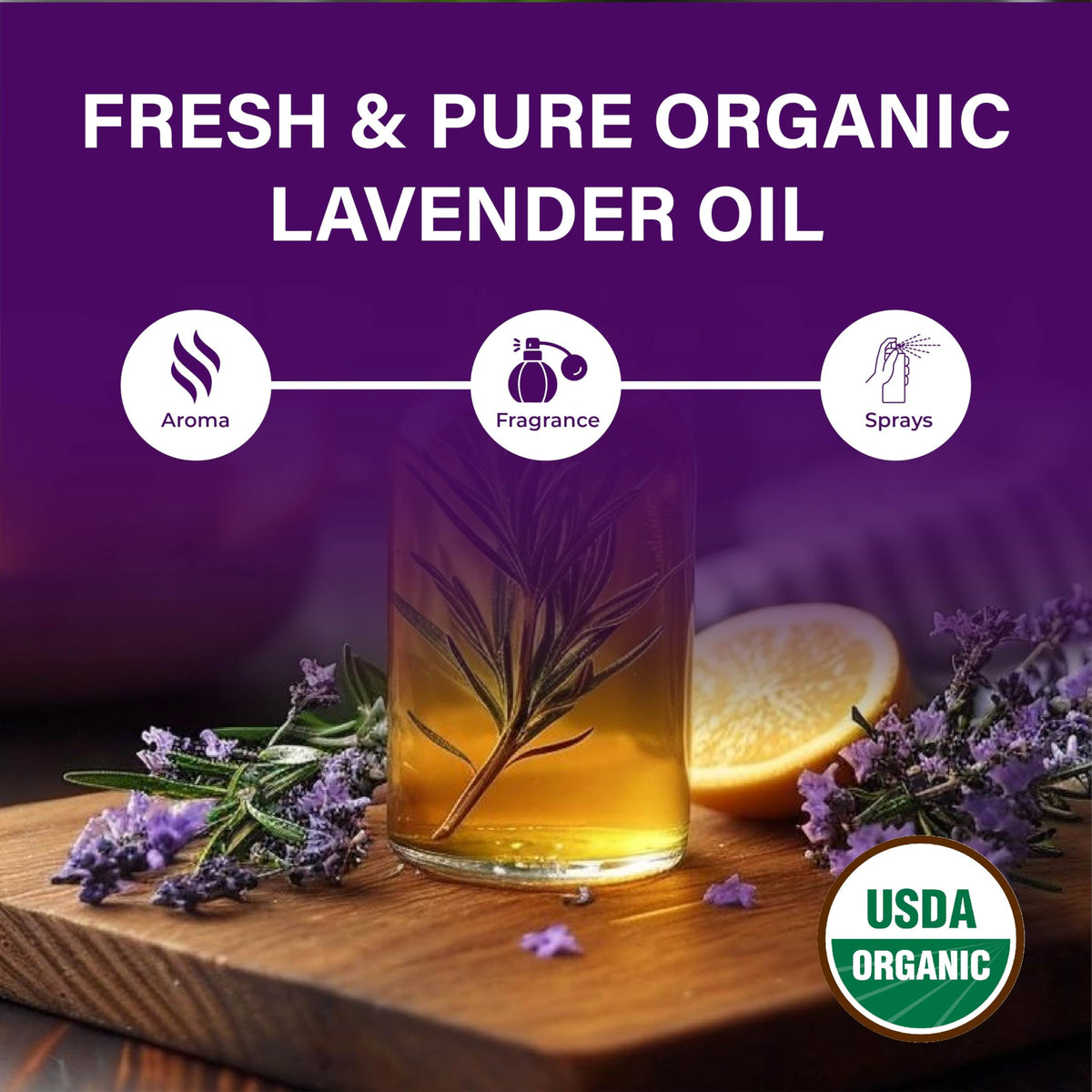 Lavender Organic Essential Oil 4 Fl Oz B152294