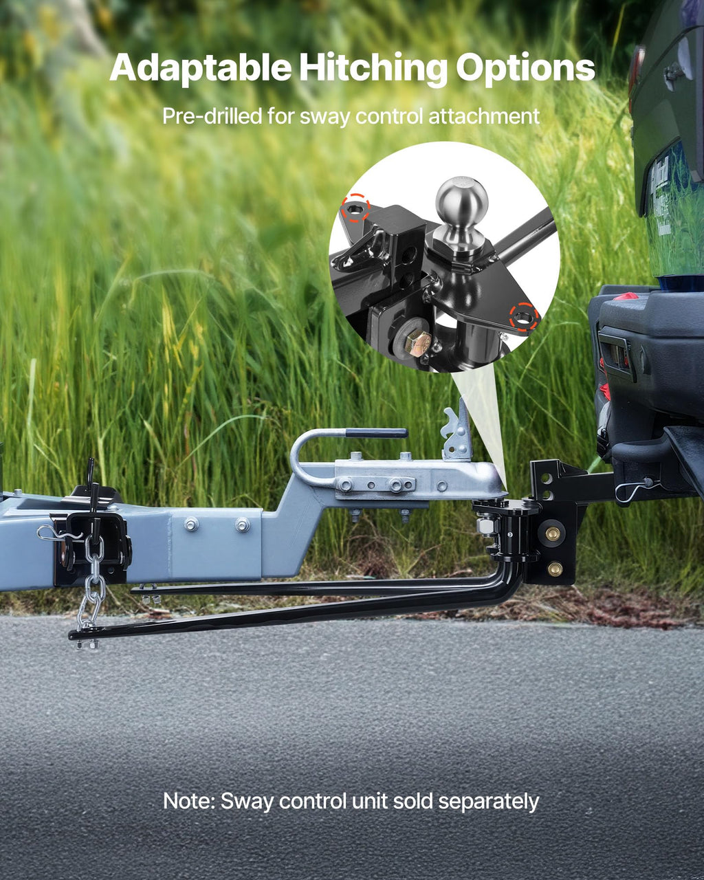 10000 lbs Weight Distribution Hitch with 2 in Shank and 2-5/16 in Ball X216