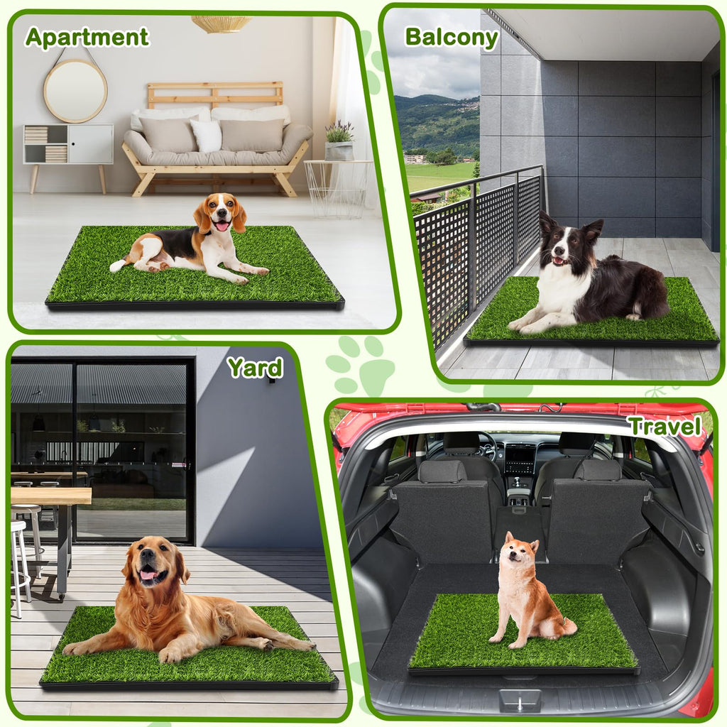 23''X17'' Artificial Turf Dog Grass Pad with Tray J151
